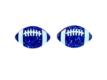 Glitter Football Studded Earrings