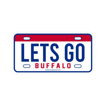 Let's Go License Plate Sticker