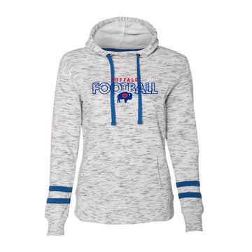 Ladies Distressed Football Hoodie