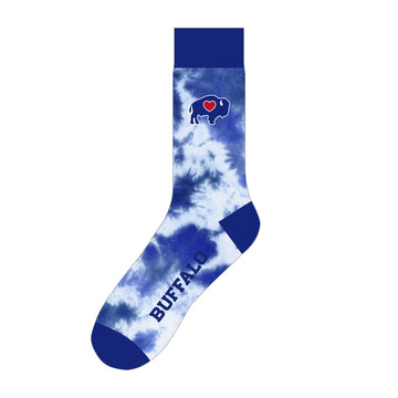 Blue Tie Dye Crew Socks