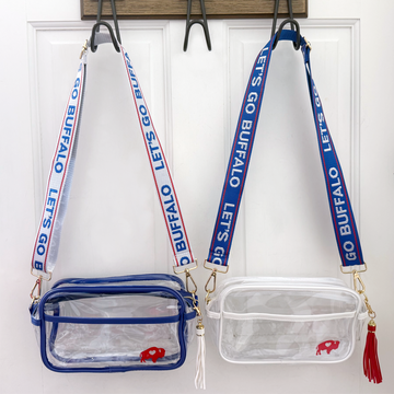 Let's Go Buffalo Clear Crossbody Bag