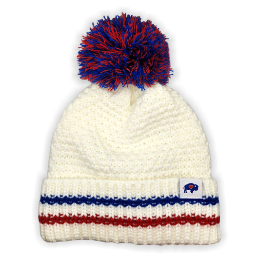 Vintage Cream Knit Winter Hat