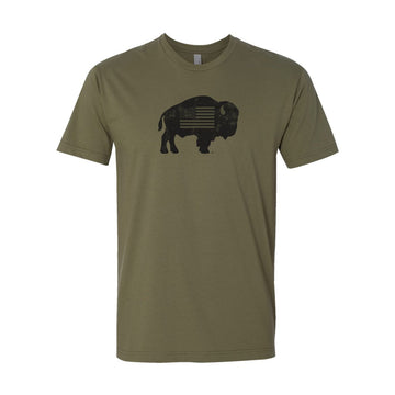 Distressed Buffalo Flag T-Shirt