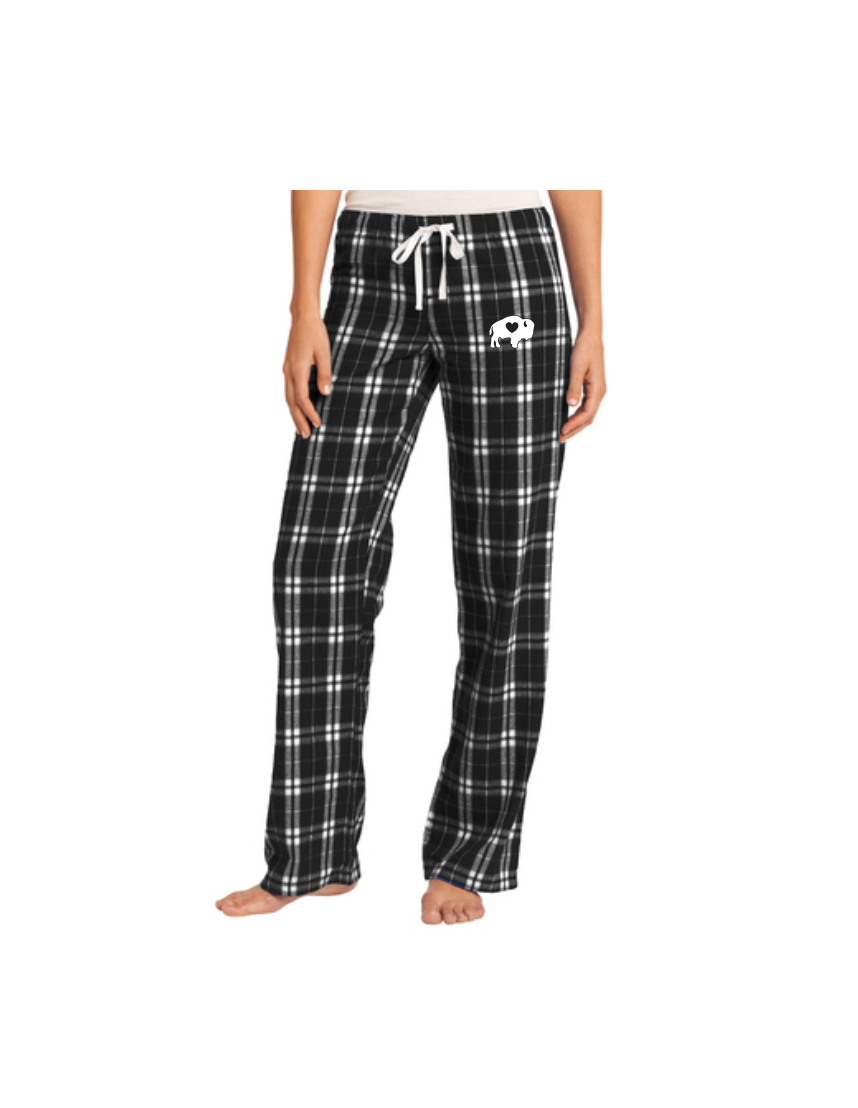 Ladies Black and White Plaid Pajama Pants – Buffalove Apparel