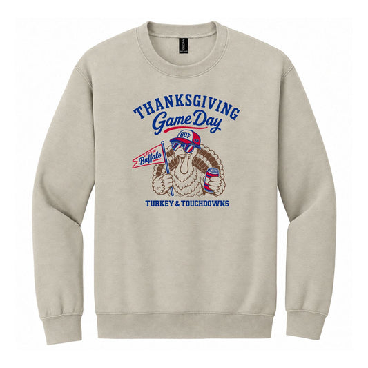 Football Thanksgiving Tan Sweatshirt