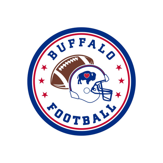 Buffalo Football Circle Sticker