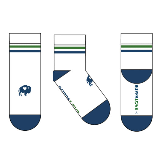 Buffalove Youth 1/4 Crew Sock