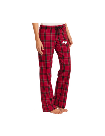 Ladies Black and Red Plaid Pajama Pants