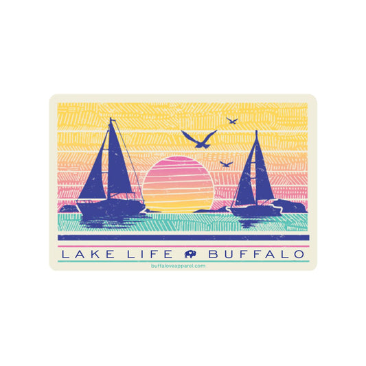 Lake Life Buffalo Sticker