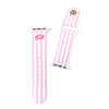 Pink Striped Silicone Watchband