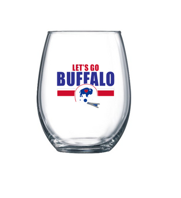 Let's Go Buffalo Stemless Wine Glass