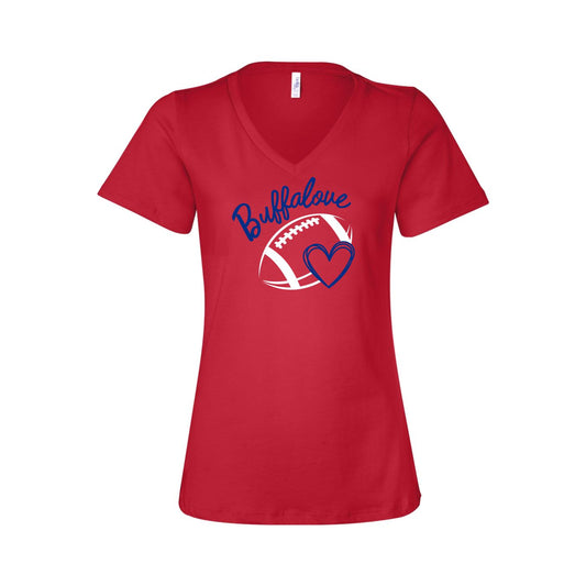 Ladies Love Of Football V-Neck