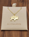 Buffalo Floating Heart Gold Necklace