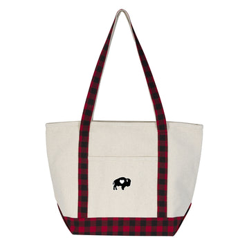 Plaid Canvas Tote