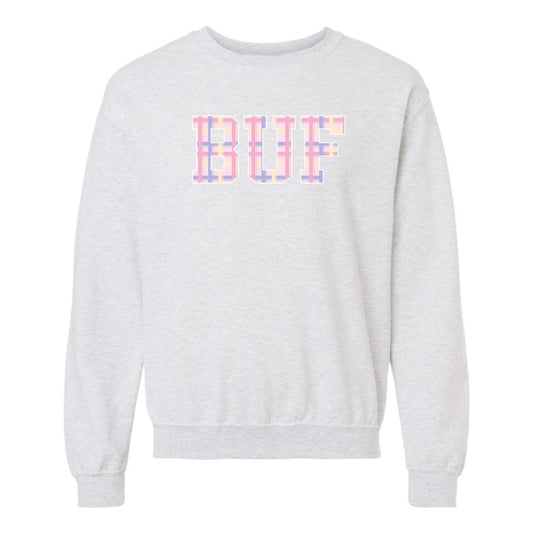 BUF Pastel Plaid Sweatshirt