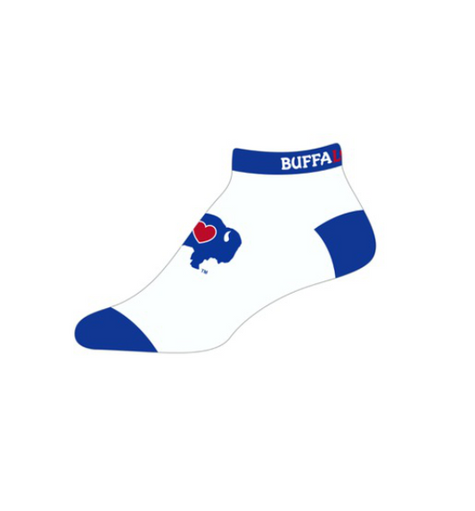 White/Blue Ankle Socks