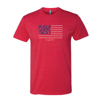 Floral Flag T Shirt