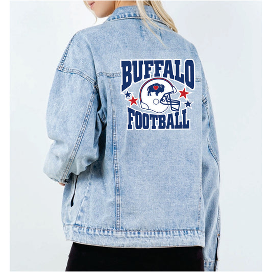 Ladies Relaxed Ripped Denim Jacket