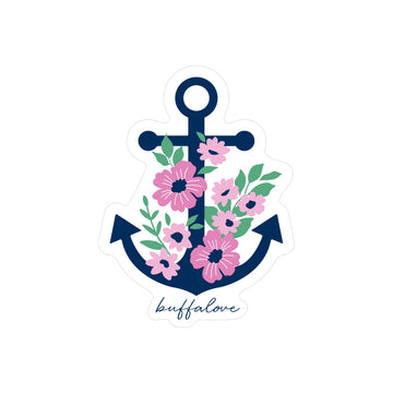 Floral Anchor Sticker/Magnet