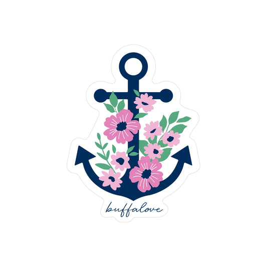 Floral Anchor Sticker/Magnet