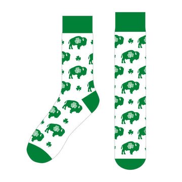 Multi Buffalo Shamrock Crew Socks