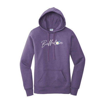 Ladies Script Floral Hoodie
