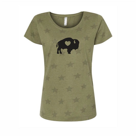Ladies Multi Star T Shirt