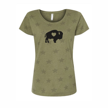 Ladies Multi Star T Shirt