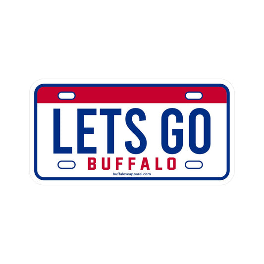 Let's Go License Plate Sticker
