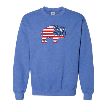 Patriotic Floral Buffalo Sweatshirt