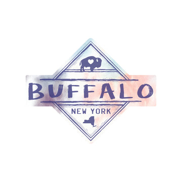 Rustic Buffalo NY Sticker