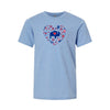 Youth Patriotic Heart T Shirt