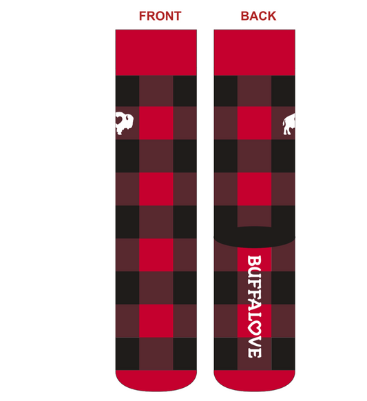 Red Plaid Crew Socks