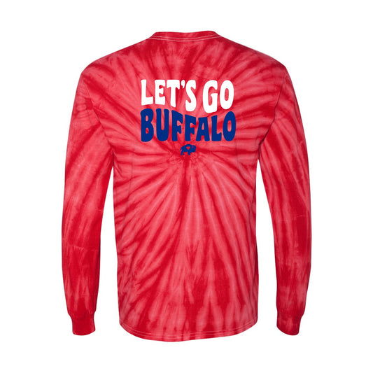 Youth Let's Go Buffalo Tie Dye Long Sleeve