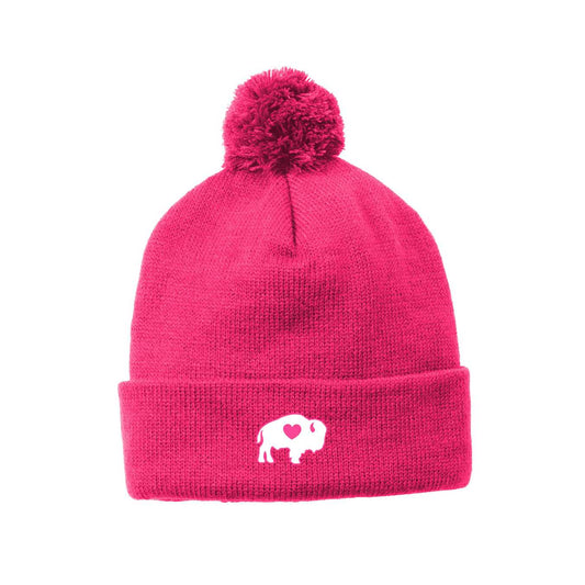 Hot Pink Pom Hat