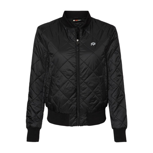 Ladies Black Bomber Jacket