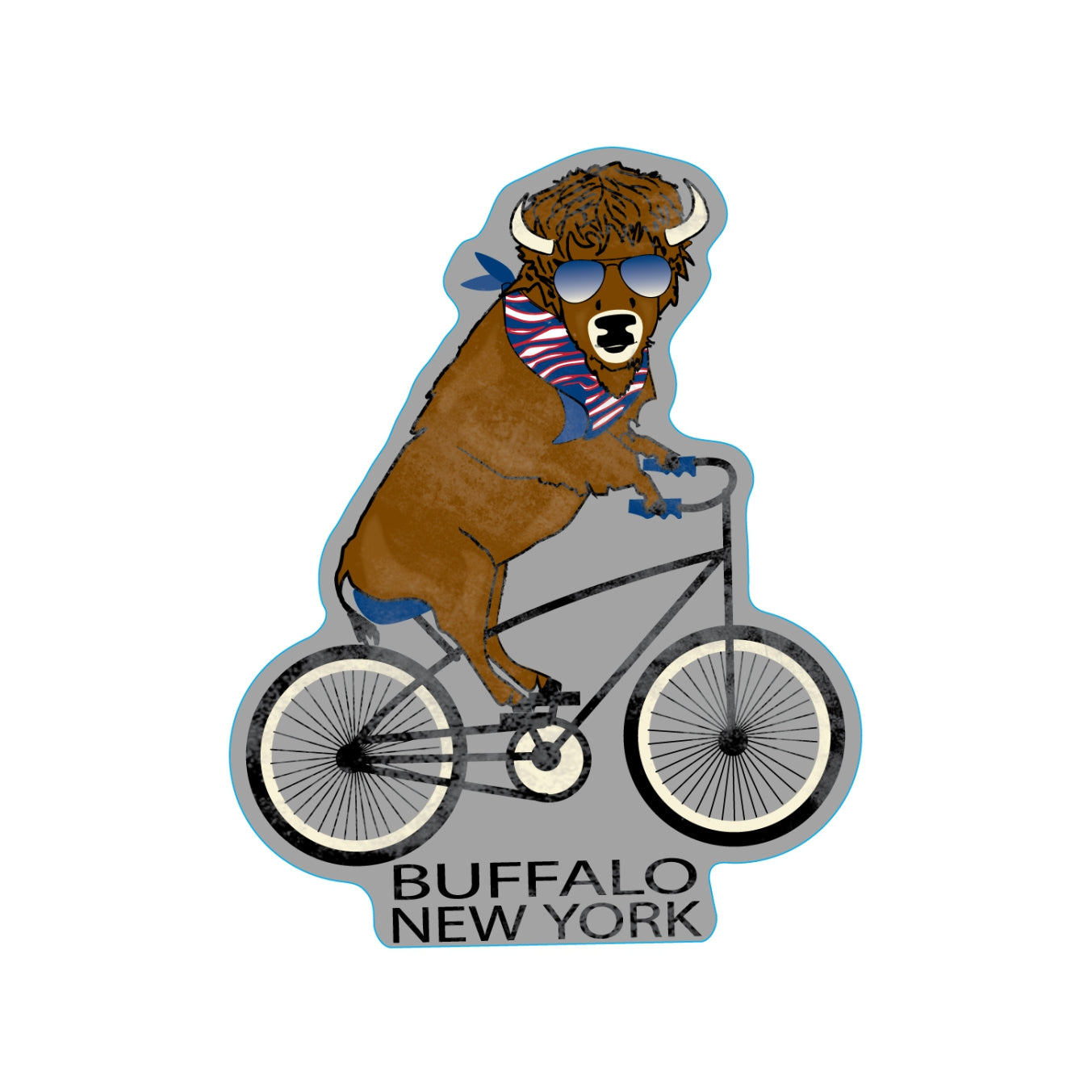 Riding Buffalo Sticker – Buffalove Apparel