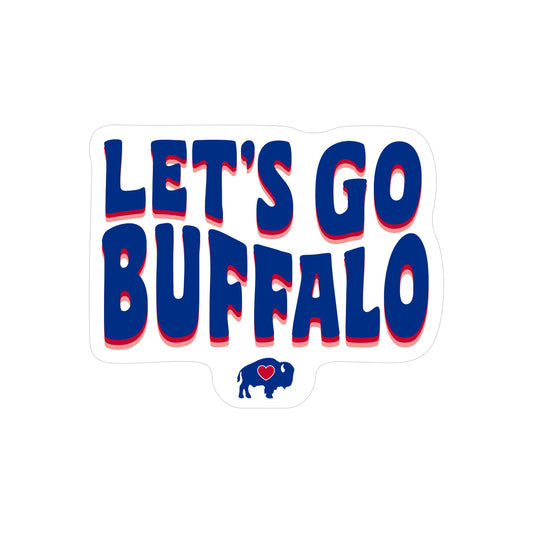 Groovy Let's Go Buffalo Sticker