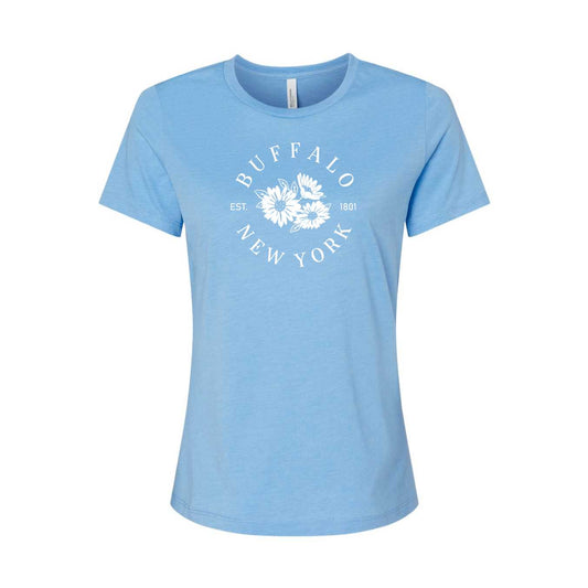 Ladies Heather Blue Daisy T-Shirt