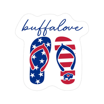 Patriotic Flip Flop Sticker