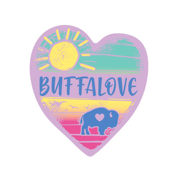 Heart Sunset Buffalove Sticker