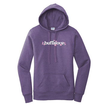 Ladies Floral Script Hoodie