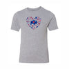 Youth Patriotic Heart T Shirt