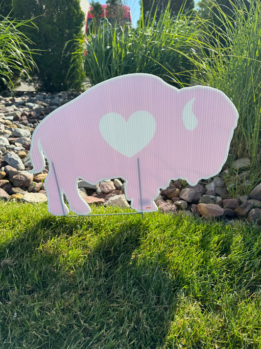 Pink Buffalo Garden Sign