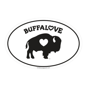 Black & White Oval Sticker & Magnet