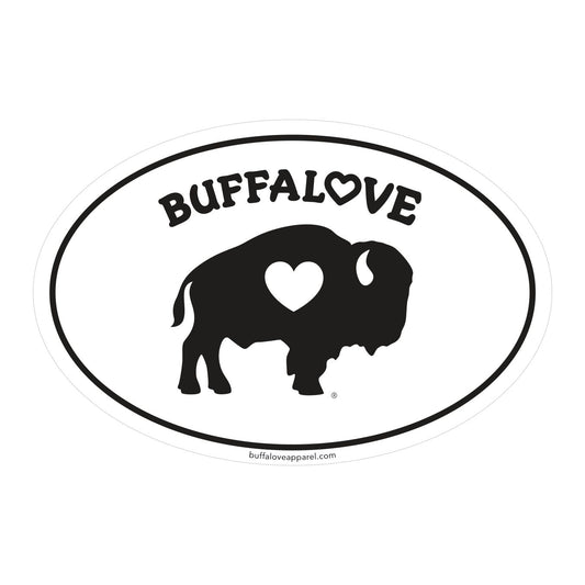 Black & White Oval Sticker & Magnet