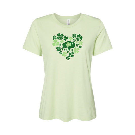 Ladies Clover Heart Relaxed T-Shirt