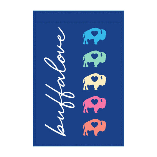 Rainbow Buffalo Garden Flags