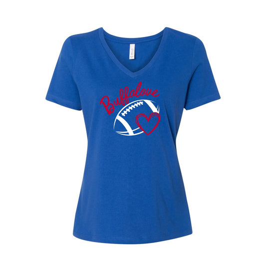 Ladies Love Of Football V-Neck