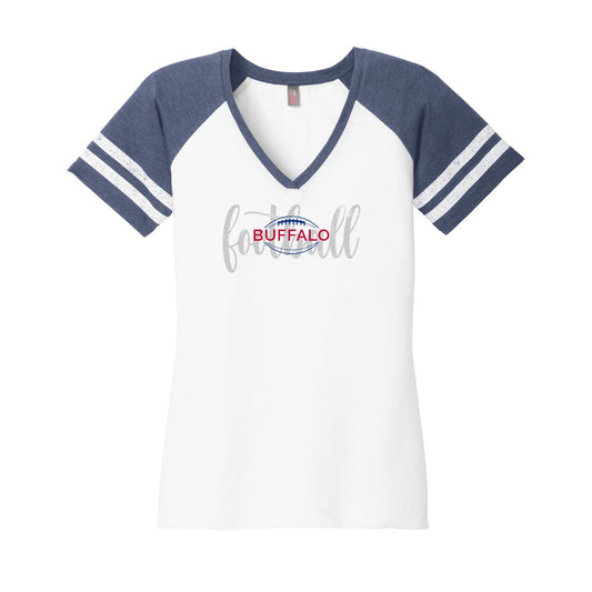 Ladies Buffalo Football Jersey V-Neck